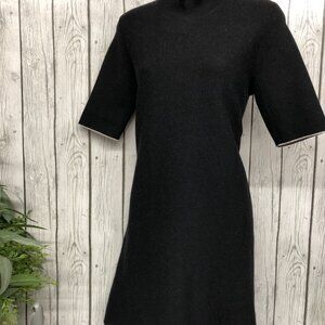 Theory | Dresses | Theory Black Double Layer Wool Sweater Dress Size Large  | Poshmark